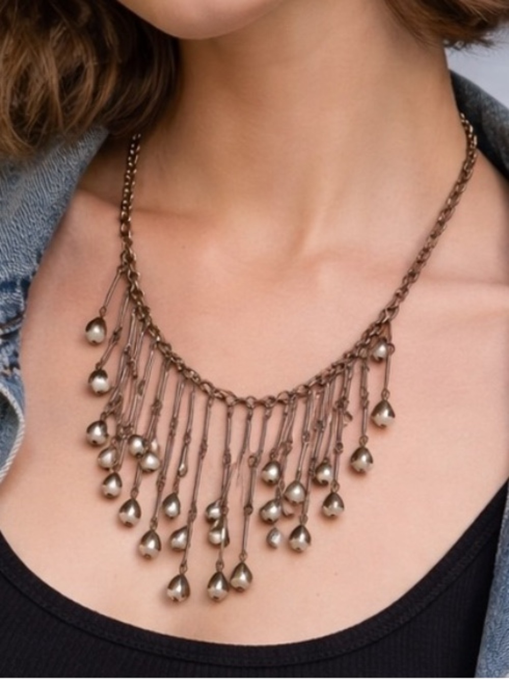 PLUNDER Necklace Flower Drops NEW without tag